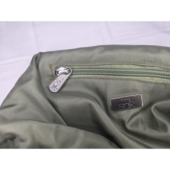 The Sak Crossbody Crochet Knit Shoulder Bag /Crossbody Purse Zip Closure Green - Picture 4 of 6